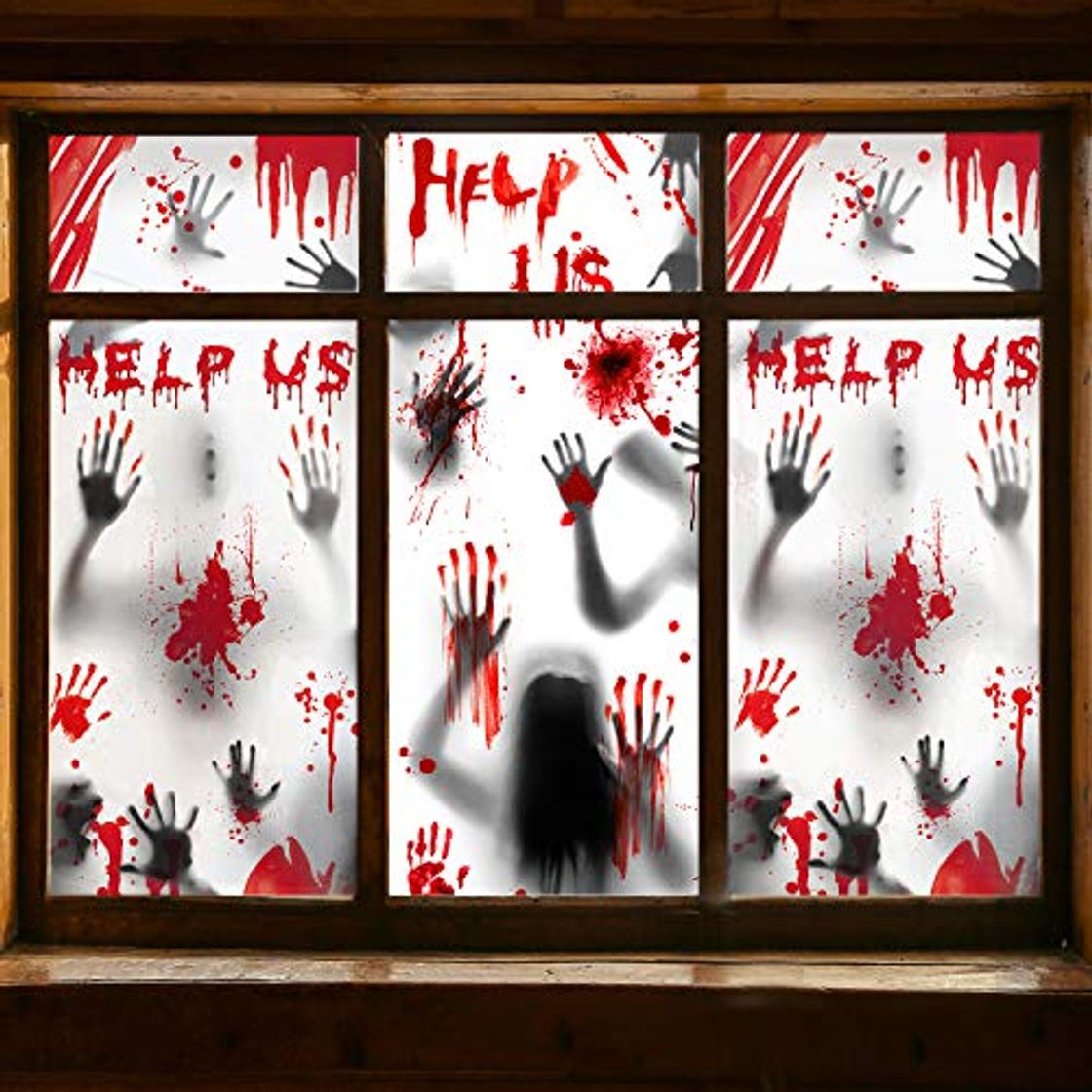 Product Carteles de zombis para decoración de ventanas de Halloween - 3 piezas