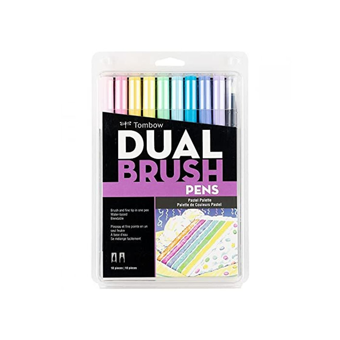 Home Tombow Dual Brush Markers 10/Pkg-Pastel