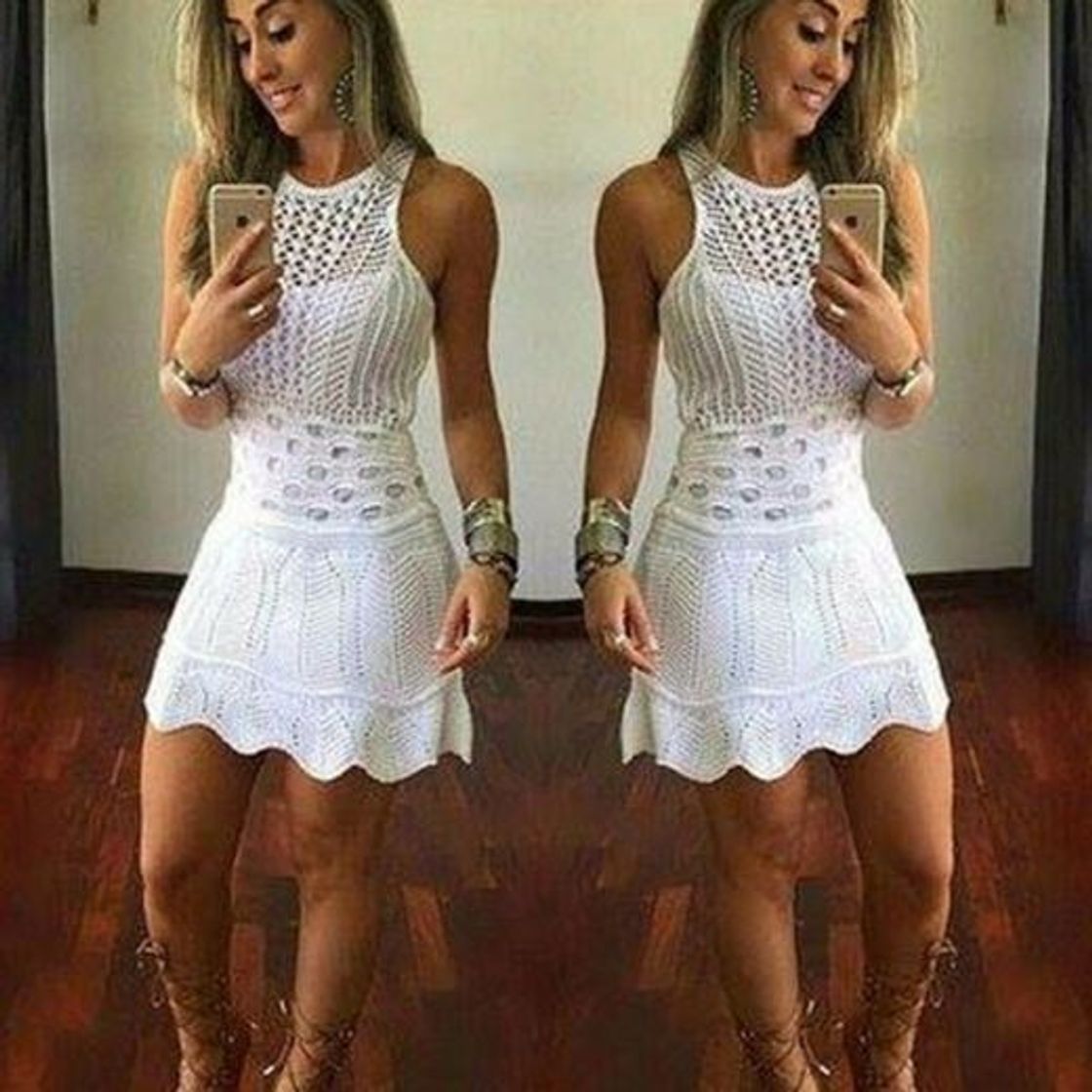 Moda Vestido branco curto