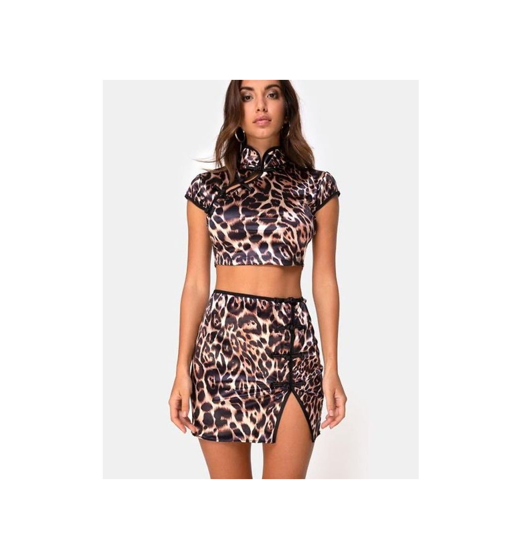 Products Leopard mini skirt