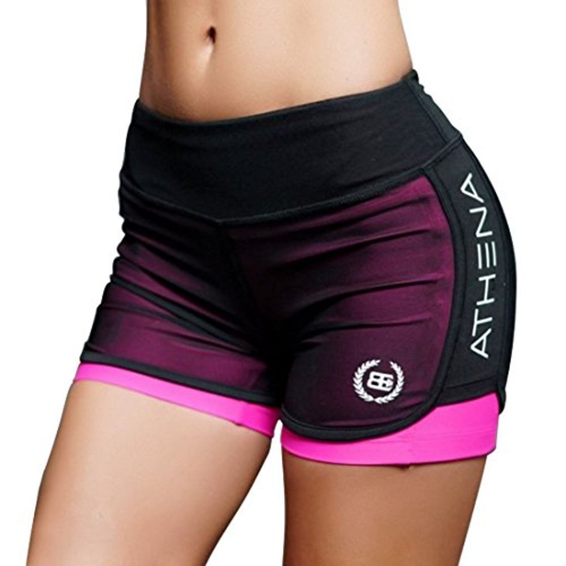 Productos Inlefen Lounge Yoga Running Gym Shorts para Mujer Mesh Women Athletic Workout Shorts Active Sport Waist