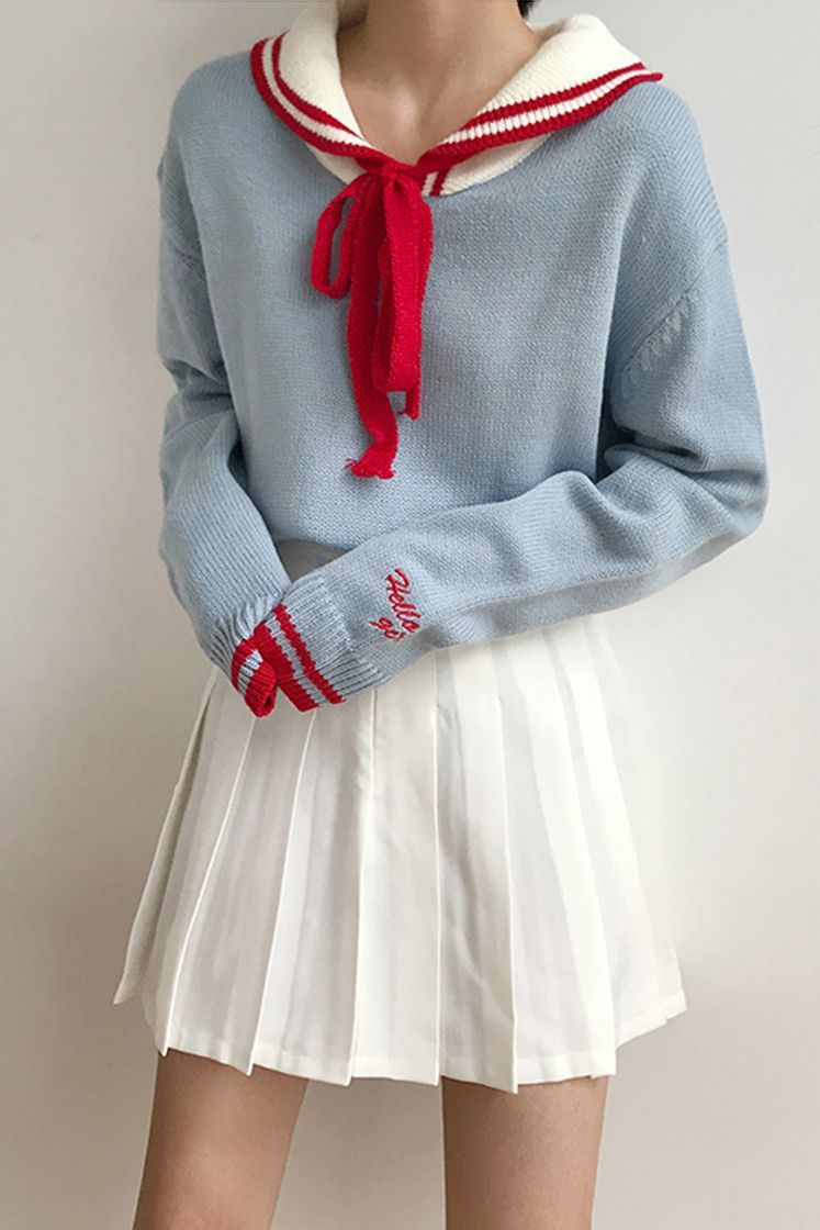 Moda Suéteres japoneses Kawaii Ulzzang Vintage Sweet College Wind