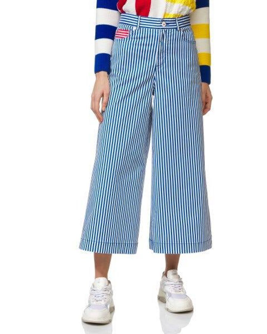 Social Pantalón amplio de rayas

