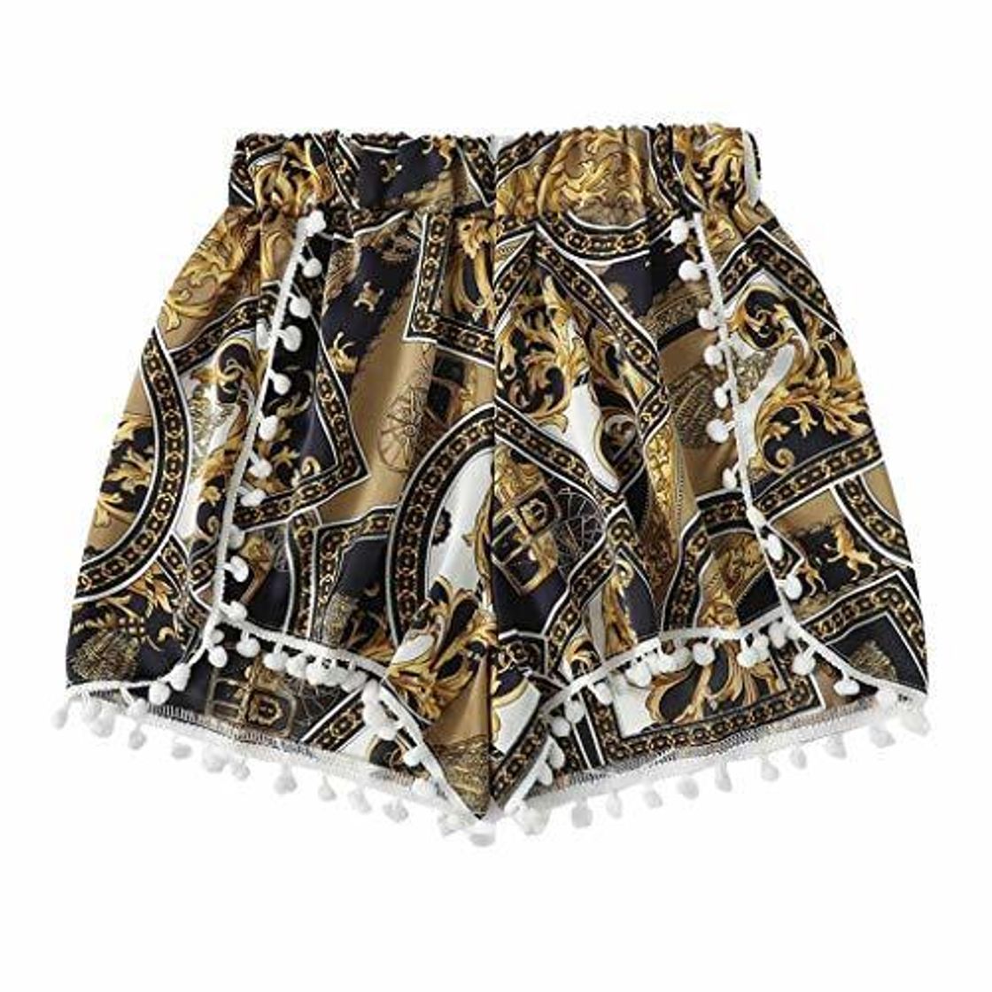 Product NVDKHXG  Shorts D'été Dentelle Impression Pantalon Court Mid Taille Loose Shorts Femmes