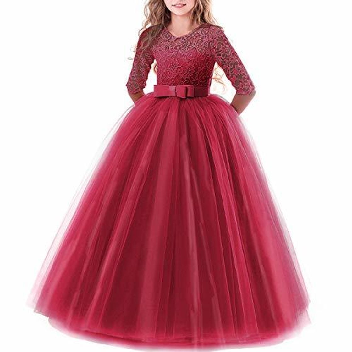 Productos IWEMEK Vestidos de Princesa Fiesta de la Boda de Las Niñas 3/4