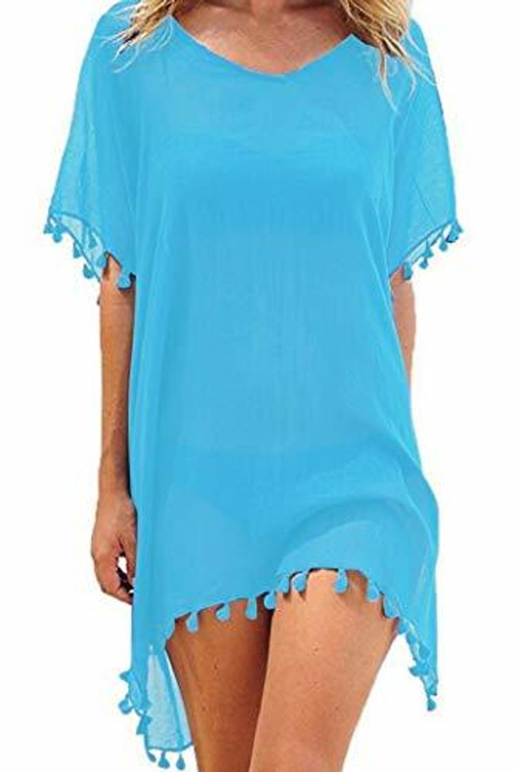 Producto UMIPUBO Mujer Ropa de Baño Suelto Vestido de Playa Borla Verano Camisolas