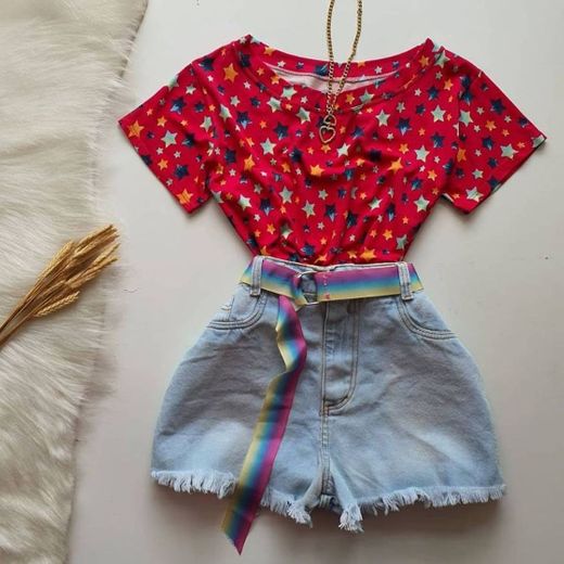 Short e blusa