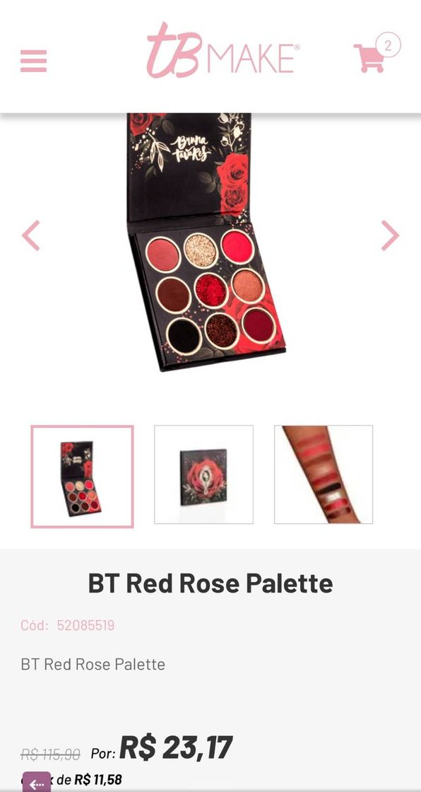 Moda Paleta De Sombras Red Rose - tbmake