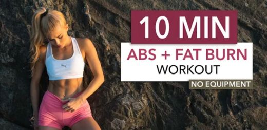 10 MIN ABS + FAT BURN - YouTube