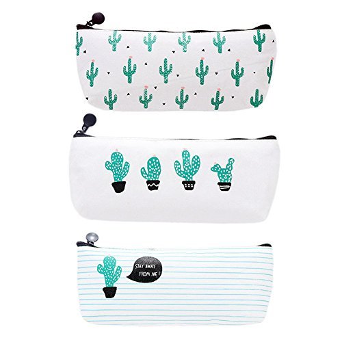 Product LAAT Bolso de lápiz de cremallera Cartuchera Cactus patrón lápiz caso Estudiantes