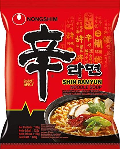Nong Shim Instant Noodles Shin Ramyun - Paquete de 20 x 120