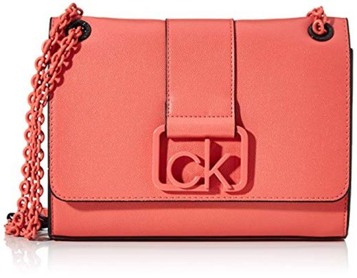 Calvin Klein - Ck Signature Conv Crossbody Md, Bolsos bandolera Mujer, Rojo
