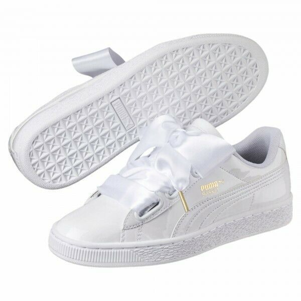 Moda Puma Basket Heart Patent Wn's, Zapatillas para Mujer, Blanco