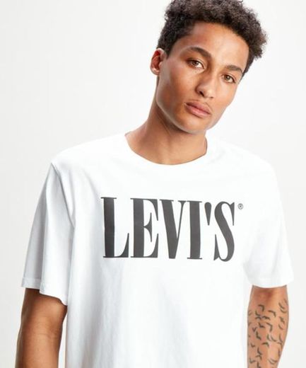 Levi's Relaxed Graphic tee Camiseta, Negro