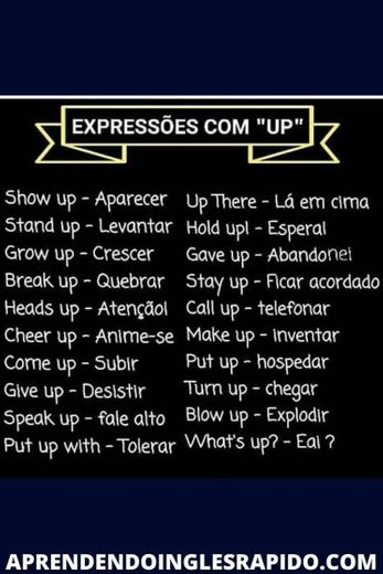 expressões com up