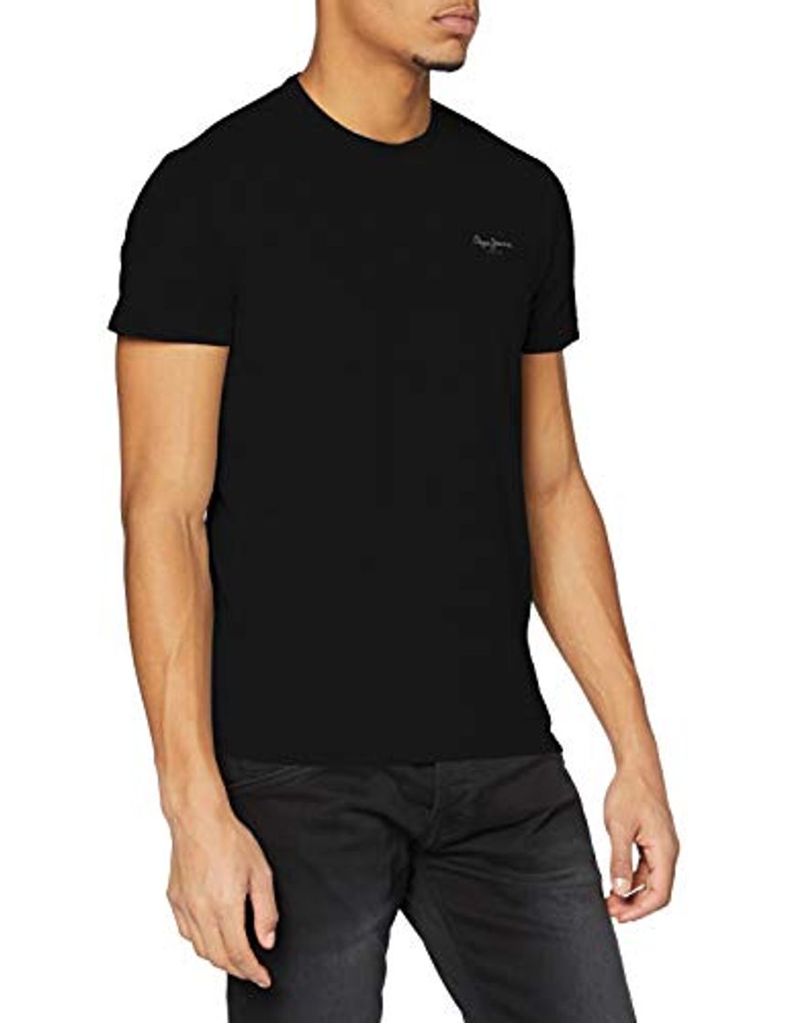 Social Pepe Jeans Original Basic S/S PM503835 Camiseta, Negro