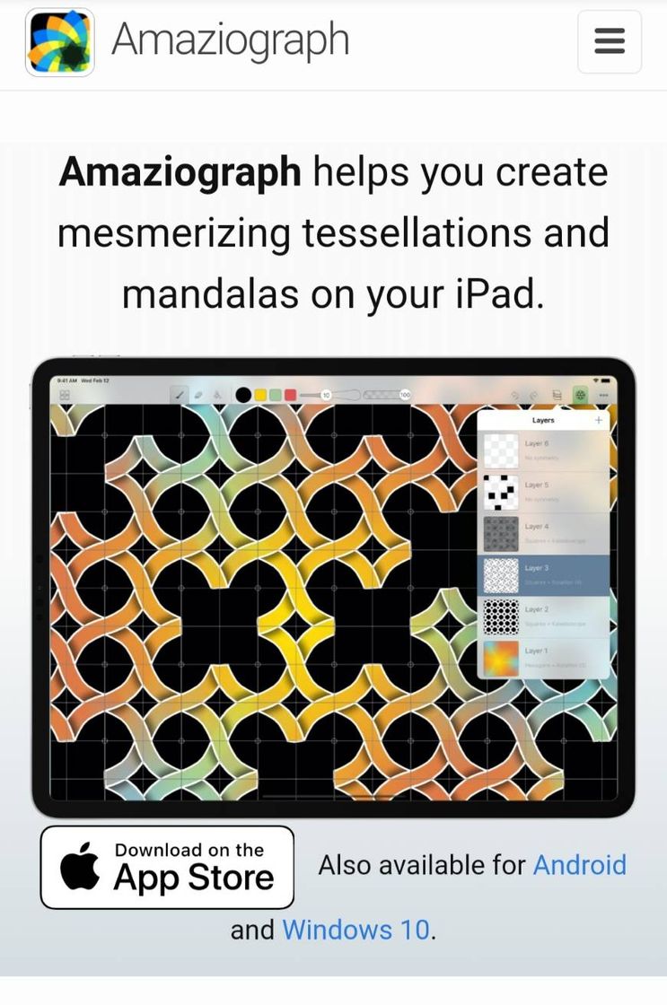 App Amaziograph | Create amazing mandalas and tessellations