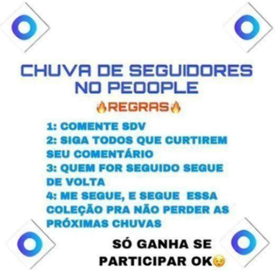 Social ☔️CHUVA DE SEGUIDORES ☔️PARTICIPE🔥