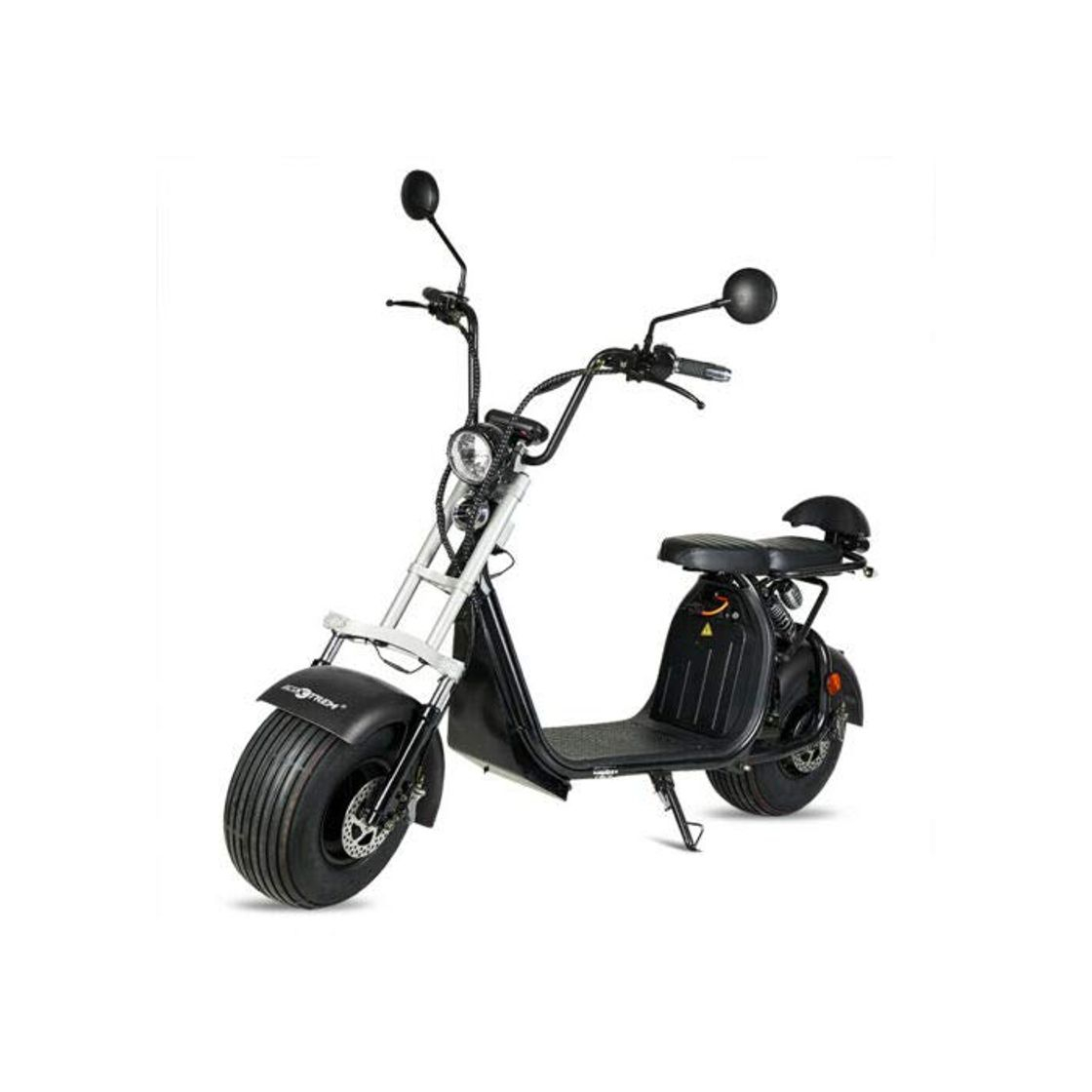 Fitness VIRTUE Moto electrica Scooter matriculable de 1500w bateria Extraible de 20Ah 60v Patinete Patin Bici Bicicleta Motor Chopper City Coco Negra Legal en Ciudad