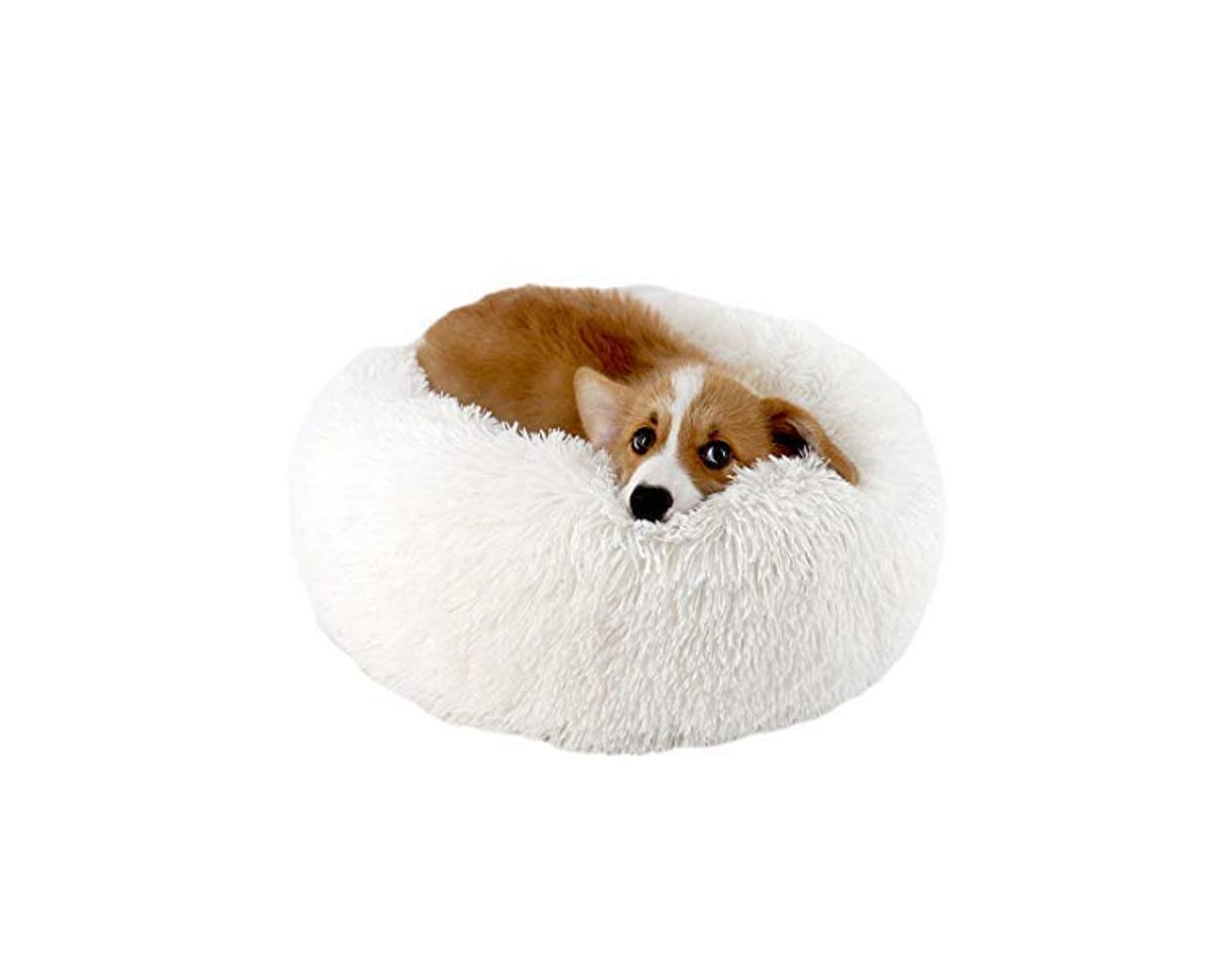 Product Sunshine smile Cama para Mascotas Deluxe Plush,Camas de Gatos Perros de Donut,Suave