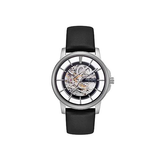 Kenneth Cole Reloj Analógico para Hombre de Automático con Correa en Cuero KC50227001