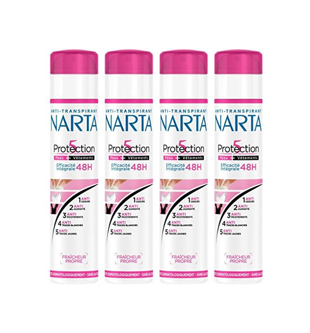 Belleza Narta anti-transpirant protección 5 Spray 200 ml - juego de 4