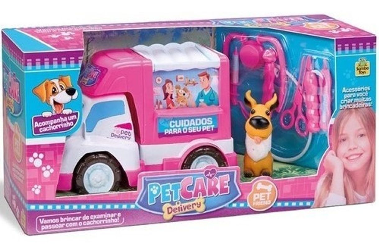 Moda Carrinho Brinquedo Estruturado Pet Care Delivery Samba Toys
