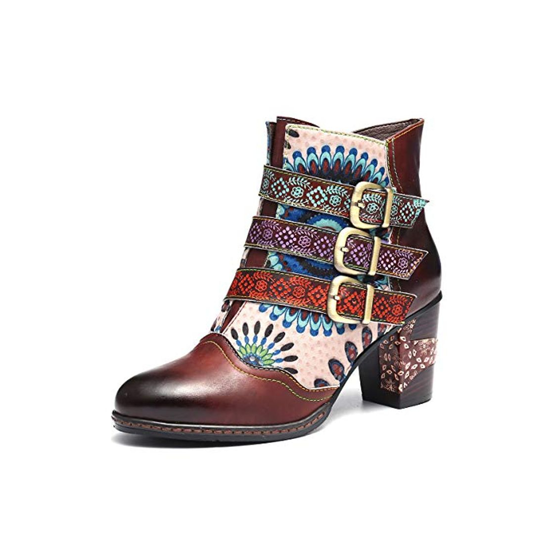 Social gracosy Botines de Cuero Mujer Otoño e Invierno 2019 Cremallera Botas de