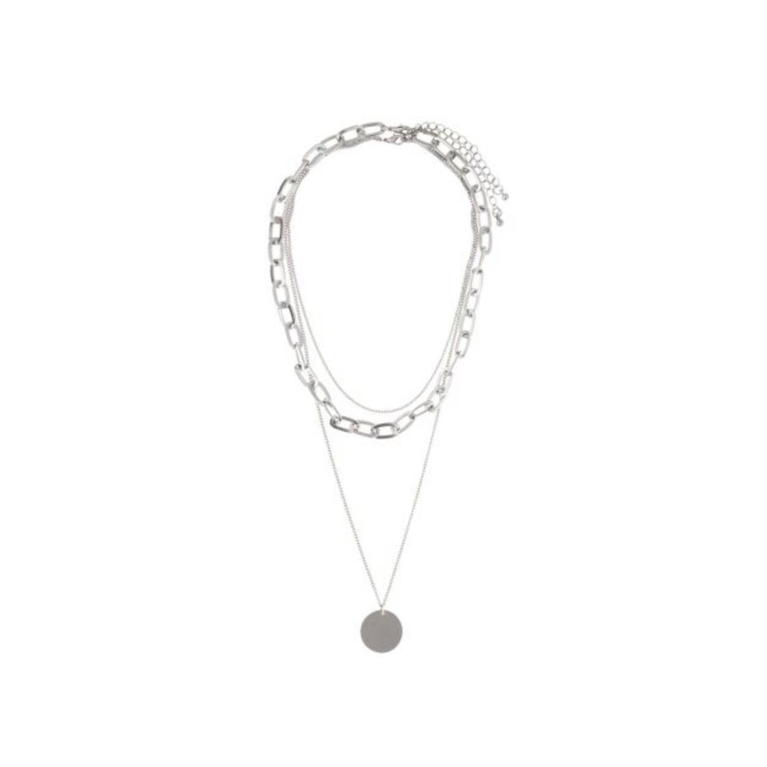 Moda Disc Link Layered Necklace