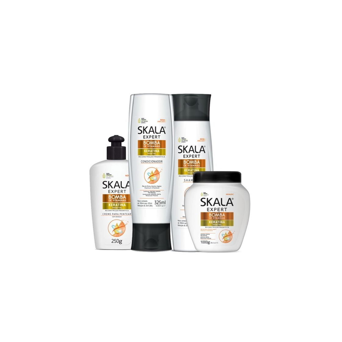 Social Skala Crema Acondicionadora Bomba de Vitaminas de Keratina Vegetal 1000 ml