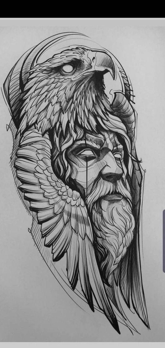 Moda Tatuagem de odin