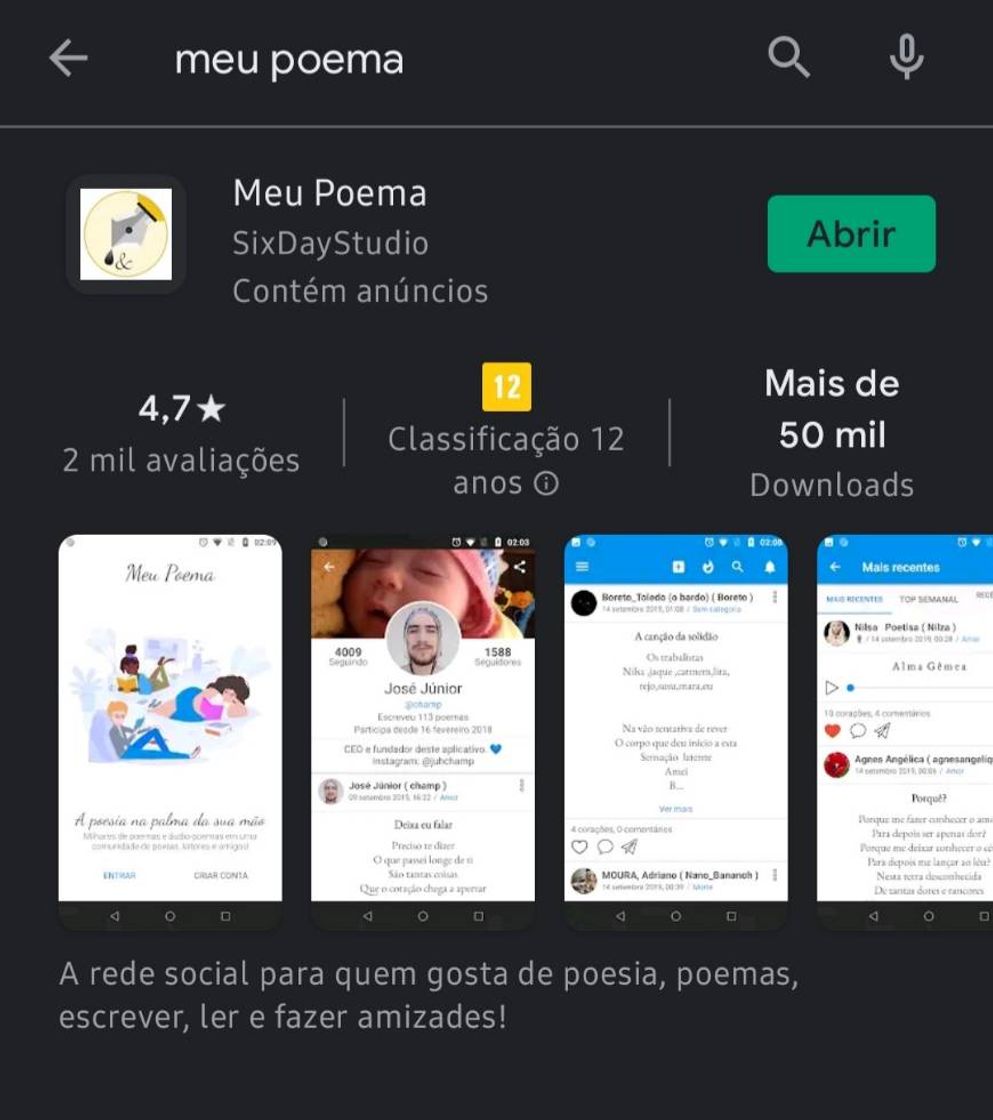 App Meu Poema - Apps on Google Play