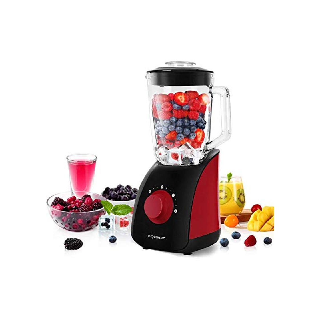 Product Aigostar Pomegranate 30JDF - Batidora americana de vaso multifunción