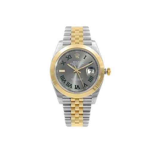 Rolex Datejust 41 Inoxidable Acero y 18 K Amarillo Oro ostra Reloj Negro Dial 126303