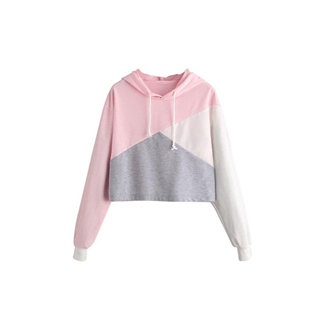 Moda YouPue Mujer Manga Larga de Sudaderas Cuello Redondo Tops Color Sólido Gris