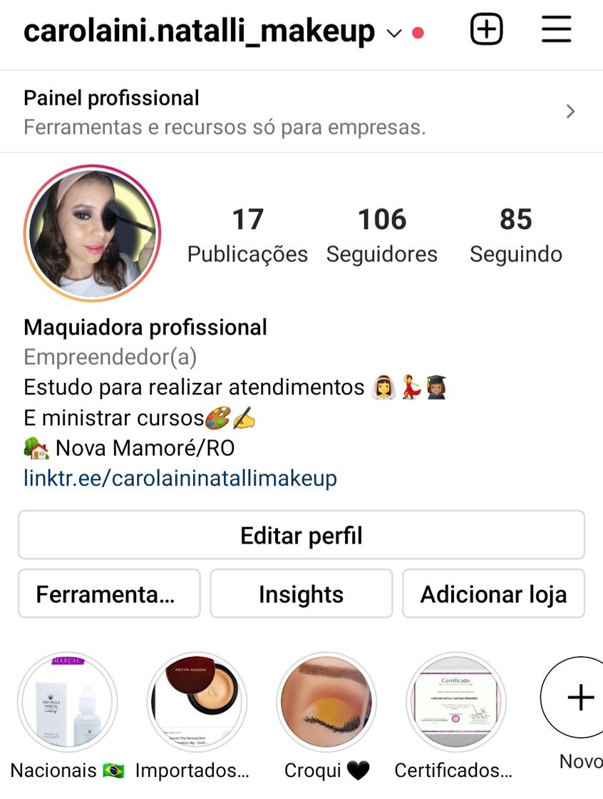 Moda Meu perfil profissional 