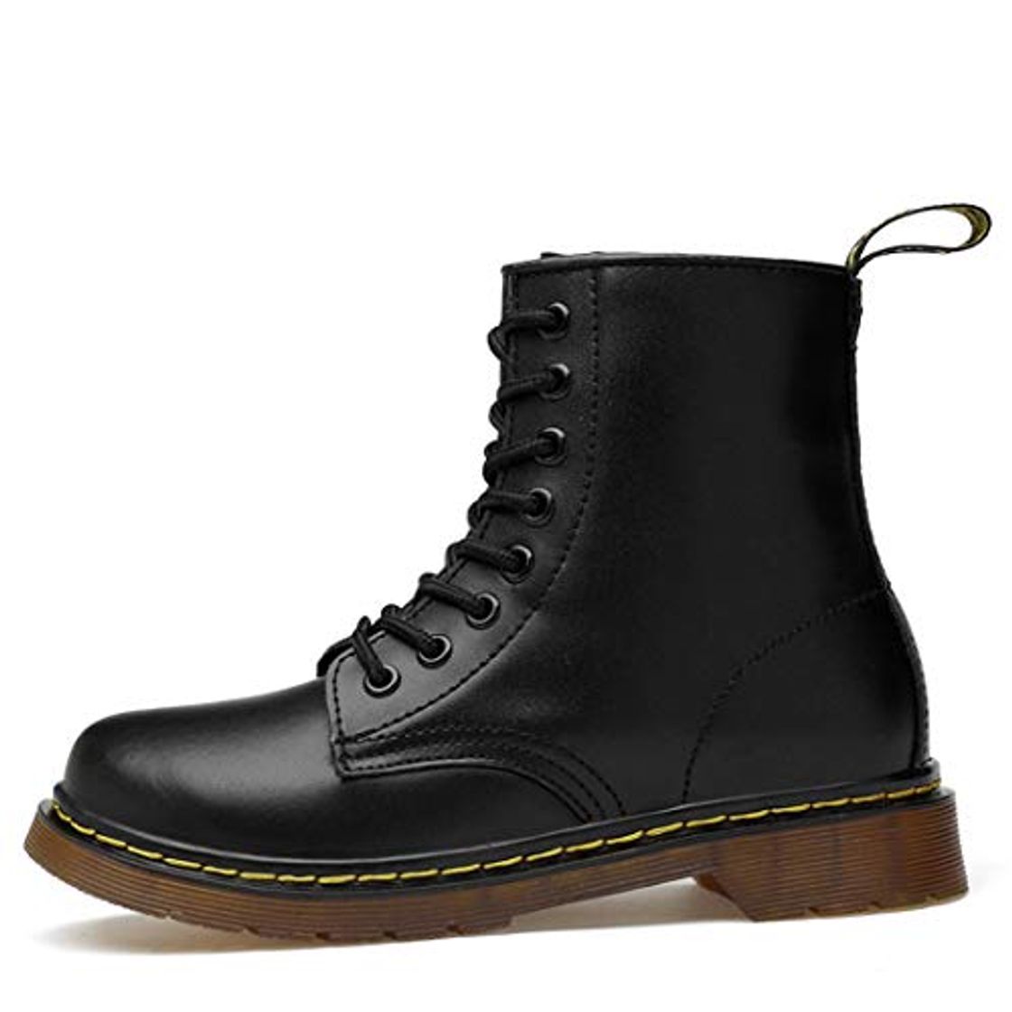 Social RatenKont Botas de hombre Martins Zapatos de cuero Botines de tobillo Vaquero Impermeable Motocicleta Casual Coturno Botas black 39
