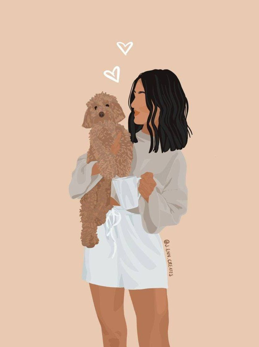 Fashion The girl and dog