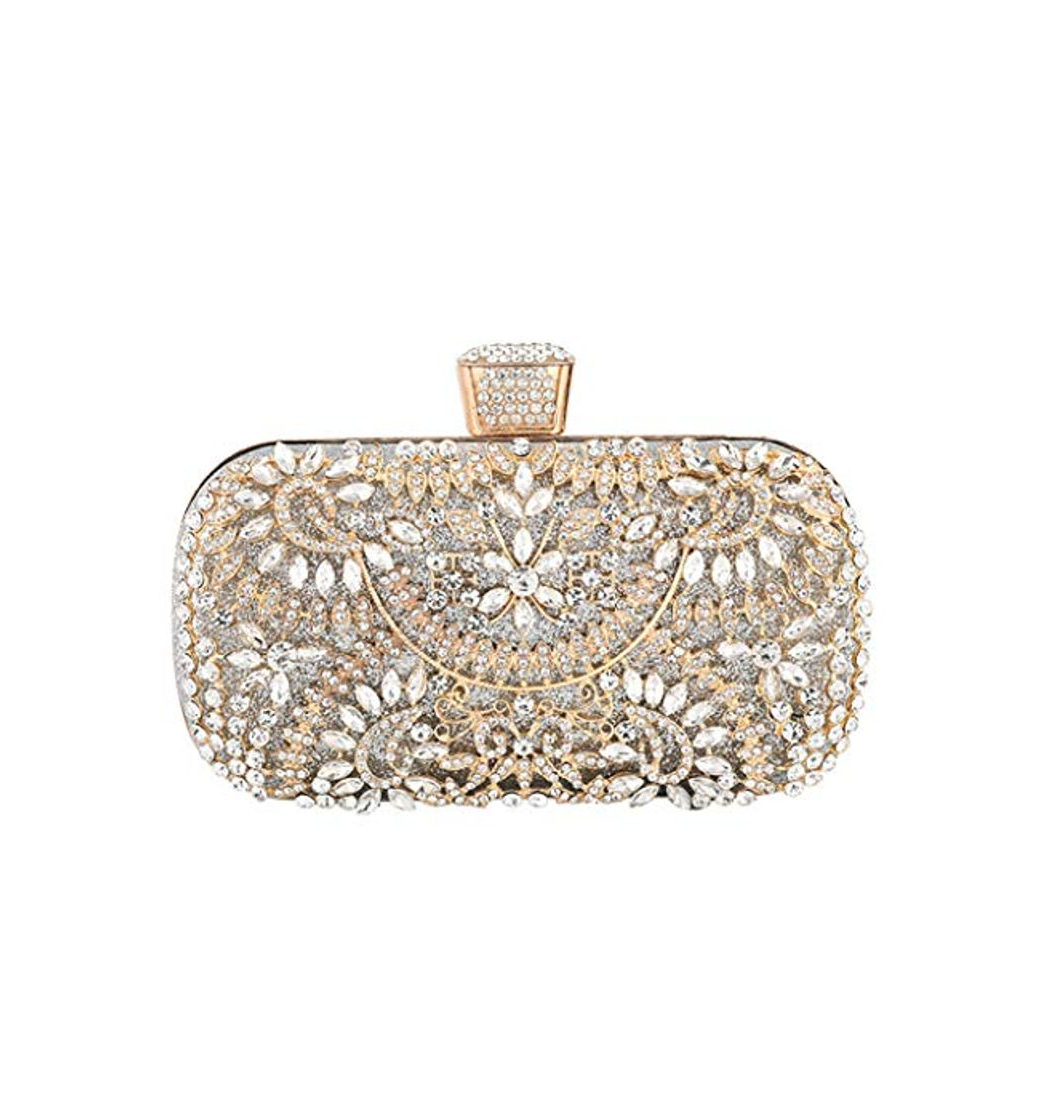 Fashion zhbotaolang Bolso de Mano para Mujer Mini Cóctel de Gran Capacidad Fiesta de Bodas Accesorios Diarios Plata