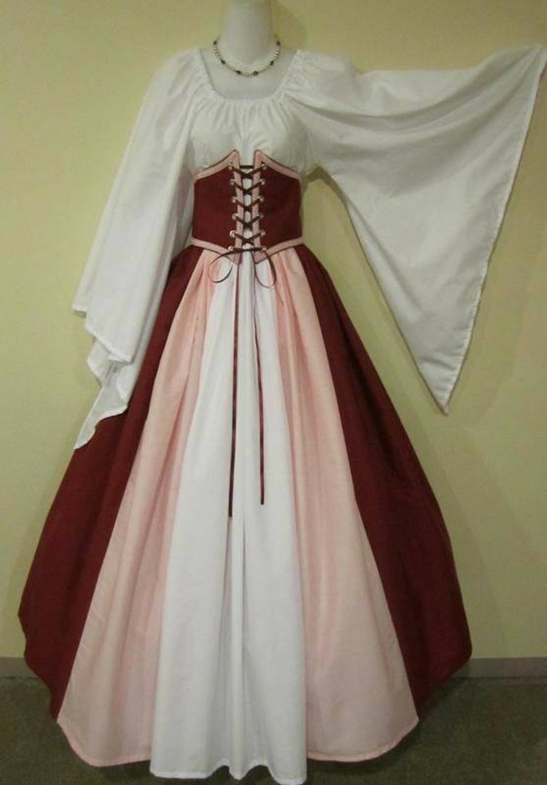 Moda Vestido medieval - simples branco