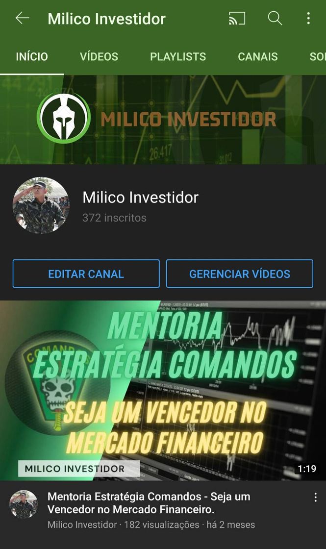 Moda Meu canal do YouTube. Quer aprender a investir? Segue lá!