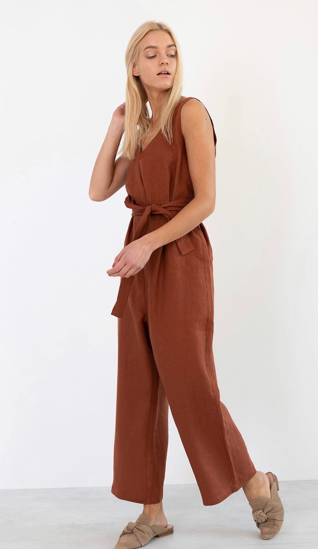 Fashion MADELINE Linen Jumpsuit