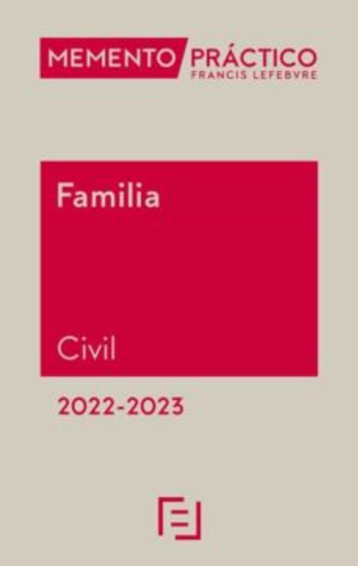 Book MEMENTO FAMILIA (CIVIL) 2022-2023 LEFEBVRE EL DERECHO