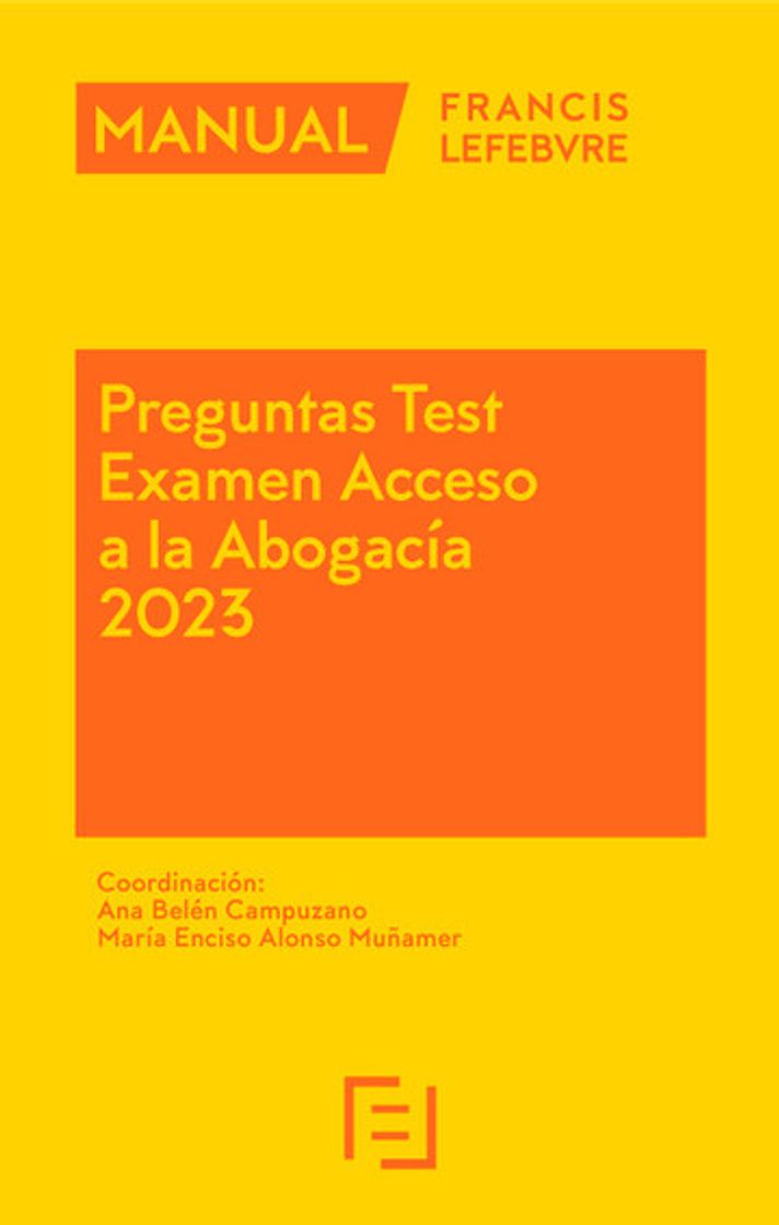 Books Lefebvre-El Derecho Manual Preguntas Test Examen Acceso a la Abogacía 2023