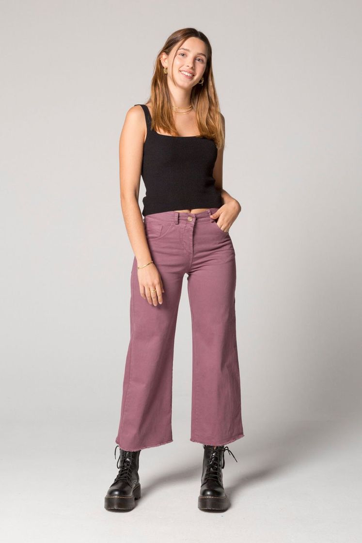 Fashion PANTALON CULOTTE PURPLE PALAZZO Cosibc