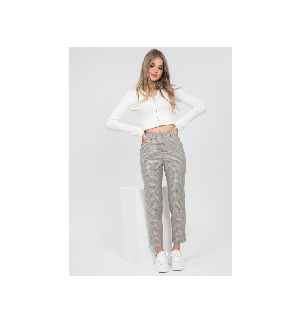 Moda Pantalon à carreaux beige Outfitbook 