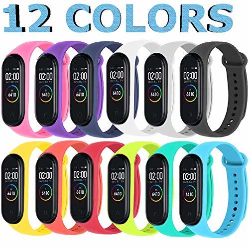 Products Sopear 12 Piezas Correas Xiaomi Mi Band 3/4 Pulseras Reloj Silicona Banda