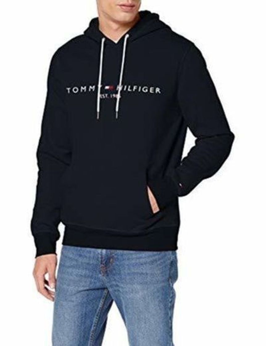 Fashion Tommy Hilfiger Tommy Logo Hoody Sudadera, Azul