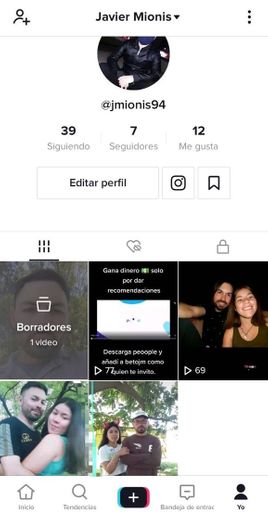 Cuenta tiktok