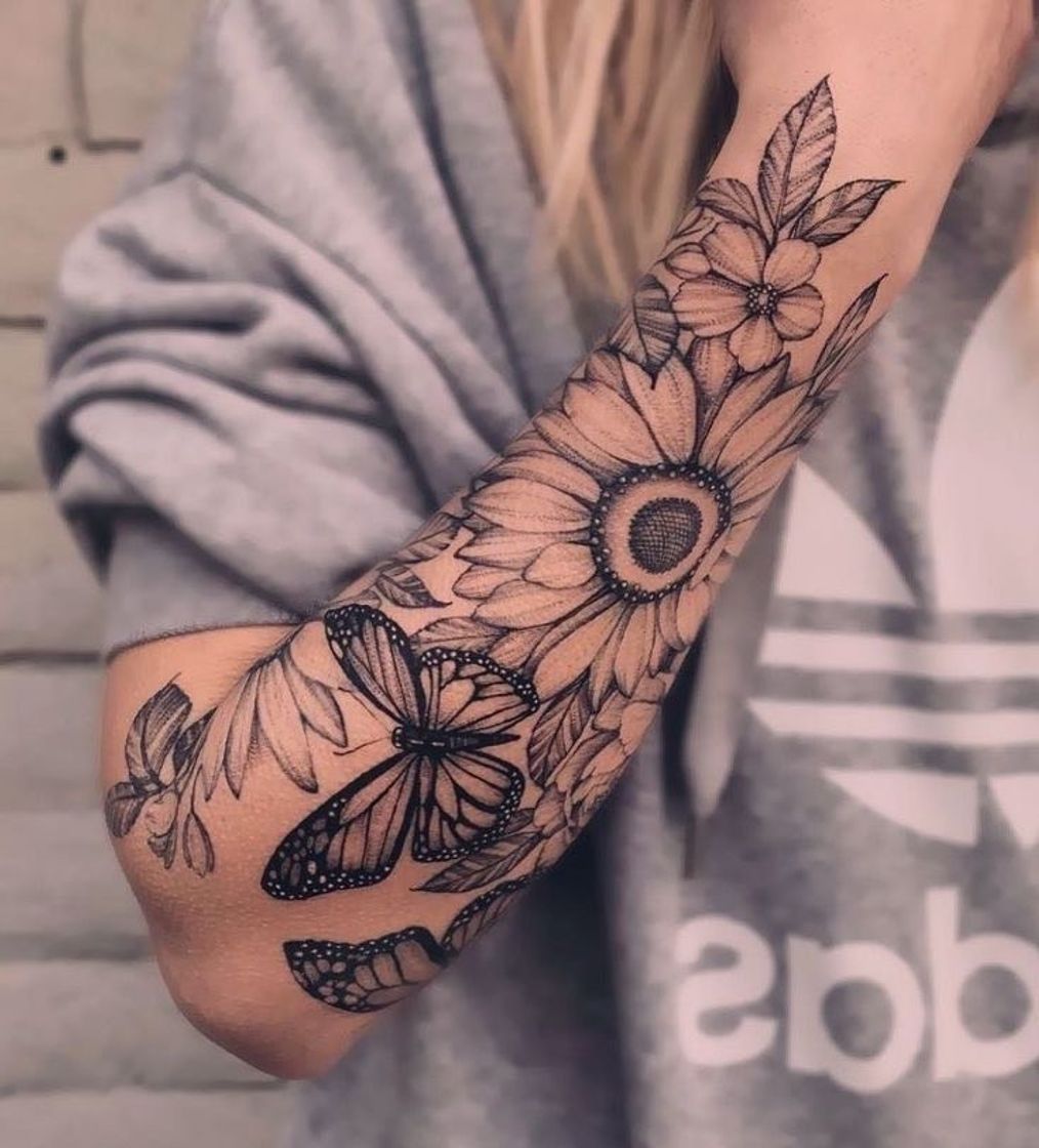 Fashion Tatuagem floral